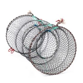 Foldable Shrimp Trap; Three-layer Net Cage; For Crab; Eel; Shrimp And Fish; Outdoor Camping Accessories - Black