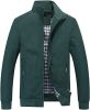 Men's Lightweight Casual Jackets Full-Zip Windbreakers Fashion Jackets Outerwear - GREEN-M