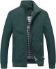 Men's Lightweight Casual Jackets Full-Zip Windbreakers Fashion Jackets Outerwear - GREEN-3XL