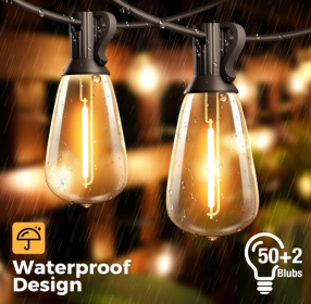 2W, 15m, 15 pc, outdoor high pressure lamp, ST38 old Edison bulb, waterproof and dimming outdoor chandelier for backyard bistro porch garden. - PSST64