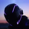 Motorcycle Helmet Lighted Strip Night Riding Helmet Light Strip LED Warning Lights - Helmet light bar-green