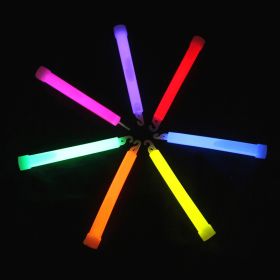 6in Fluorescent Stick With Hook And Red String; Outdoor Camping Adventure Camping Lighting; Luminous Survival Supplies - Mixed Color 3pcs