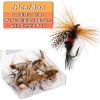 Insects Flies Fishing Lures; Topwater Dry Flies Bait Trout Artificial Crank Hook; Fishing Tackle - 5pcs