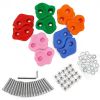 Wall Rock Jungle 10 Pieces Rock Climbing Kit Set with Mounting Screws - 10 Pieces