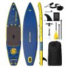 Inflatable Stand Up Paddle Board with Premium SUP Accessories Adjustable Paddle; Double Action Pump; ISUP Backpack;  Leash; Blow Up Paddleboard - 11'