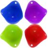 4 Pack Egg Poachers Silicone Egg Poaching Cups Non-Stick Poached Egg Maker for Microwave Stovetop Egg Cooking - 4Pcs/Set