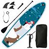 Inflatable Paddle Board, Stand Up Paddle Boards for Adults, Sup Board for Fishing, Wide Stance for All Levels, Inflatable Standup Paddleboard - Q-SNOW