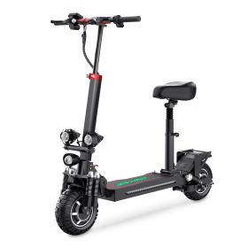 IE-ES10 Electric Scooter 2000W Motor 48V 20AH Off Road Folding E-Scooter 10 Inches Fast Adult Electric Scooter With Seat - Black