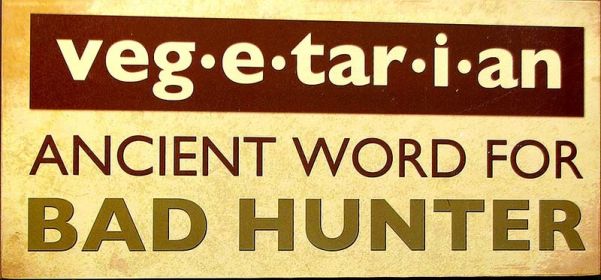 Wood ""Vegetarian"" Wall Sign - 049-13092