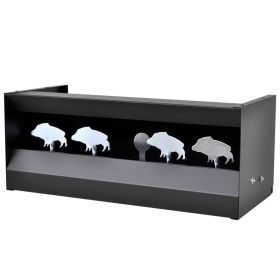 Magnetic Knockdown Pellet Catcher Shooting Target Wild Boar Design - Grey