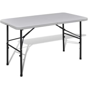 Foldable Garden Table 48" HDPE White - White