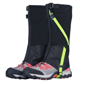 Leg Gaiters Waterproof Snow Boot Gaiters Snow Legging Shoe Gaiters Leg Cover for Walking Hunting Mountain Climbing Snowshoeing - Black_Kids