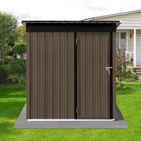 Metal garden sheds 5ft√ó4ft outdoor storage sheds Brown + Black - as Pic