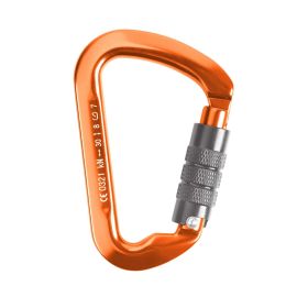 Heavy Duty 30KN Auto Locking Climbing Carabiner Clips Twist Lock - Orange