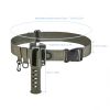 1pc Fishing Waist Belt With Adjustable Wading Belt Buckle; Rod Holder For Men Fishmen Outdoor - Black