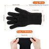 BBQ Gloves 1472¬∞F Heat Resistant Grill Gloves Anti-slip Carbon Fiber BBQ Gloves - Black