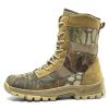 Waterproof Military Men Tactical Boots Camouflage Disguise Outdoor Hunting Boots for Men Mid-calf Trekking Shoes Size 39-45 - khaki - 41