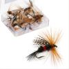 Insects Flies Fishing Lures; Topwater Dry Flies Bait Trout Artificial Crank Hook; Fishing Tackle - 5pcs