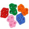 Wall Rock Jungle 10 Pieces Rock Climbing Kit Set with Mounting Screws - 10 Pieces