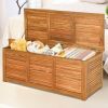 47 Gallon Deck Storage Bench Box Organization Tools - nature