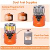 2000W 2 In 1 Camping Stove Tent Heater Outdoor Gas Stove Portable Backpacking Stove - Orange