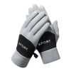 Winter Gloves Men Women Touch Screen Glove Anti-Slip Windproof Waterproof Texting Gloves for Running Cycling - Grey