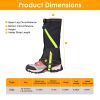 Leg Gaiters Waterproof Snow Boot Gaiters Snow Legging Shoe Gaiters Leg Cover for Walking Hunting Mountain Climbing Snowshoeing - Black_Kids