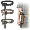 1pc Fishing Waist Belt With Adjustable Wading Belt Buckle; Rod Holder For Men Fishmen Outdoor - Khaki