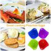 4 Pack Egg Poachers Silicone Egg Poaching Cups Non-Stick Poached Egg Maker for Microwave Stovetop Egg Cooking - 4Pcs/Set