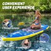 Inflatable Stand Up Paddle Board with Premium SUP Accessories Adjustable Paddle; Double Action Pump; ISUP Backpack;  Leash; Blow Up Paddleboard - 11'