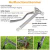 Tent Stakes Camping Hammer Tent Pegs Set Camping Accessories Kit with 9.84FT Reflective Ropes for Camping Hiking Canopy - Tent Accessory Kit