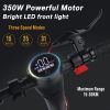 Bosonshop Electric Scooter for Adults Commuting Electric Kick Scooter Foldable Commuter Scooter LED Display Headlight 350W Motor /18.5 MPH 3 Level Adj