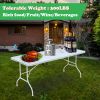 Multi-purpose outdoor folding 6ft casual picnic table game party table - as Pic