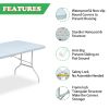 Multi-purpose outdoor folding 6ft casual picnic table game party table - as Pic