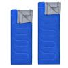 Traving Camping Portable Duble Person Waterproof Sleeping Bag W/ 2 Pillows - Blue - Sleeping Pad