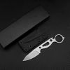 Outdoor Wilderness Survival Small Straight Knife Hunting Knife Pocket Knife - As pic show - Style D