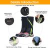 Leg Gaiters Waterproof Snow Boot Gaiters Snow Legging Shoe Gaiters Leg Cover for Walking Hunting Mountain Climbing Snowshoeing - Black_Kids