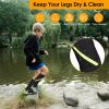 Leg Gaiters Waterproof Snow Boot Gaiters Snow Legging Shoe Gaiters Leg Cover for Walking Hunting Mountain Climbing Snowshoeing - Black_Kids