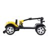 Four wheels Compact Travel Foldable Outdoor Electric Power Mobility Scooter for Adult with LED Lights - Yellow