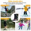 Leg Gaiters Waterproof Snow Boot Gaiters Snow Legging Shoe Gaiters Leg Cover for Walking Hunting Mountain Climbing Snowshoeing - Black_Kids