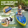 Inflatable Stand Up Paddle Board with Premium SUP Accessories Adjustable Paddle; Double Action Pump; ISUP Backpack;  Leash; Blow Up Paddleboard - 11'