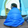 Traving Camping Portable Duble Person Waterproof Sleeping Bag W/ 2 Pillows - Blue - Sleeping Pad