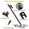 Tent Stakes Camping Hammer Tent Pegs Set Camping Accessories Kit with 9.84FT Reflective Ropes for Camping Hiking Canopy - Tent Accessory Kit