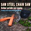 11/33 Teeth Survival Chain Saw Hand ChainSaw Hand Steel Wire Saw Outdoor Wood Cutting Emergency Wire Kits Camping Hiking Tool - 33 Teeth