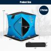 Portable 2 Person Ice Shanty with Cotton Padded Walls - Blue