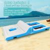 Floating 4-Person Inflatable Lounge Raft with 130W Electric Air - White