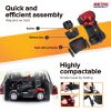 Four wheels Compact Travel Foldable Outdoor Electric Power Mobility Scooter for Adult with LED Lights - Red