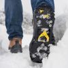 Ice Snow Grips Cleats For Shoes And Boots; Traction Cleat For Winter Outdoor Fishing; Mountaineering - Black - L