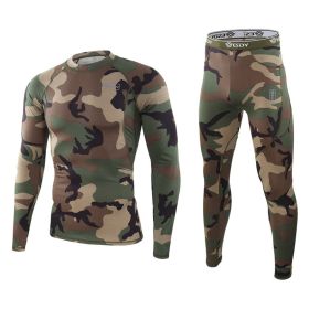 Tactical cycling sports underwear set (Option: CamouflageB-M)