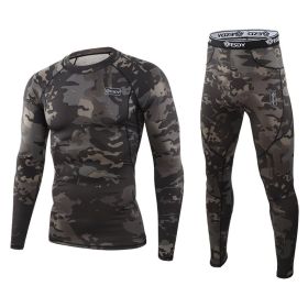 Tactical cycling sports underwear set (Option: CamouflageA-S)